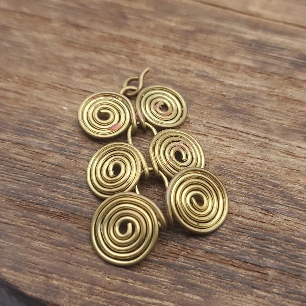 12k gold acid tested‎ Aztec swirl necklace pendant